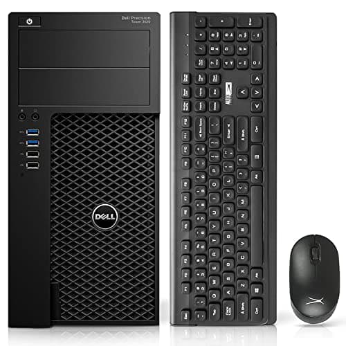 Dell Precision 3620 Tower Computers Desktop PC,i7-7700 3.6GHz,32GB DDR4 1TB M.2 NVMe SSD+2TB HDD,AX200 Built-in WIFI 6,Windows 10 Pro,HDMI Dual Monitor Support,Altec Wireless Keyboard Mouse (Renewed)