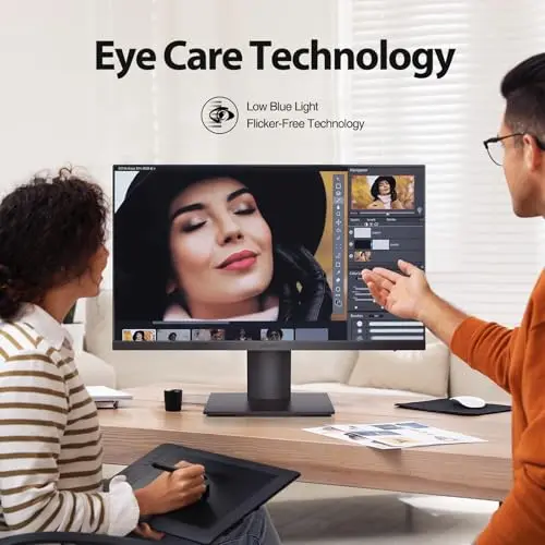 KOORUI 27 Inch 4K Monitor Computer UHD(3840 * 2160) IPS Display, 99% sRGB, 95% DCI-P3, 1.07 Billion Colors, Freesync & G-sync, Displayport & 2X HDMI, VESA 100 * 100mm, Tilt -5 to 20°, Audio Out (N07) 5