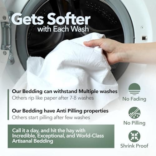 TEXAS LINEN CO. 100% Organic Cotton Percale Pillow Cases Standard/Queen Size Set of 2 - Percale Pillowcases Standard/Queen, Soft Cooling Pillow Cases for Sleeping, Cotton Pillow Covers - White 5