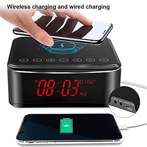 YuanFan Hidden Spy WiFi Camera with 160°View Angle,Cameras Espias Ocultas Nanny Cam,WiFi Secret Camera 4K with Bluetooth Speaker,Night Vision,Alarm Clock,Wirless Charger for Office Home Store(2.4&5G) 5