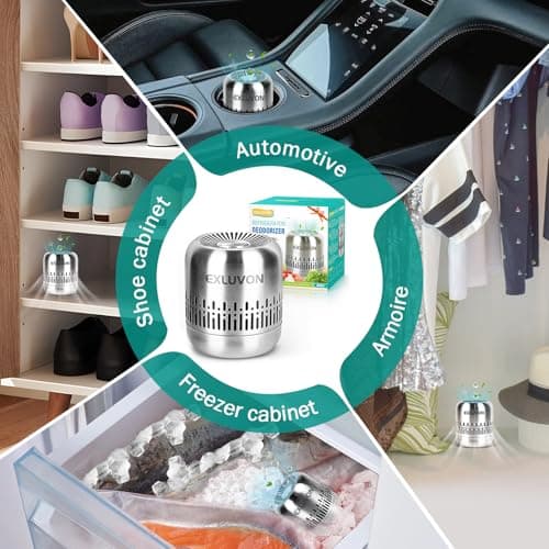 Exluvon Refrigerator Deodorizer,Lasts for 10 Years,Fridge Deodorizer Kitchen Gadgets Odor Eliminator for Fridge & Freezer, Room,RV and New Home,More Effective Than Baking Soda Charcoal Air Purifier 6