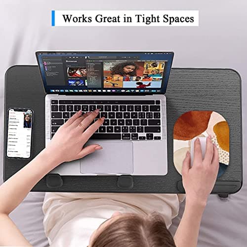 Atufsuat Small Mouse Pad 6 x 7 Inch, Oval Mini Mouse Pad with Non-Slip Rubber Base, Waterproof Compact Mouse Mat for Laptop Computer Wireless Mouse Keyboard Tray Home Office Travel, Abstract Marble 4