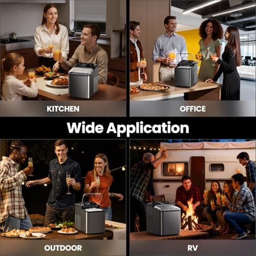 VIBOFROST Nugget Ice Maker Countertop, Fast 35lbs/24H Sonic Pebble Ice Machine, Self-Cleaning Anti-Scale System, Stainless Steel Portable Ice Maker for Home, Kitchen, RV, 10 Cleaning Packets 9