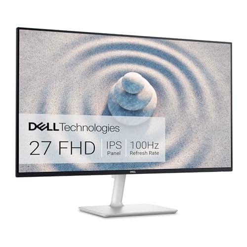 Dell S2725H Monitor - 27 Inch, FHD (1920x1080) Display, 100Hz Refresh Rate, 1500:1 Contrast Ratio, 99% sRGB, TÜV Rheinland Eye Comfort 4 Star, Integrated 2x5W Speaker, Tilt- Ash White Color