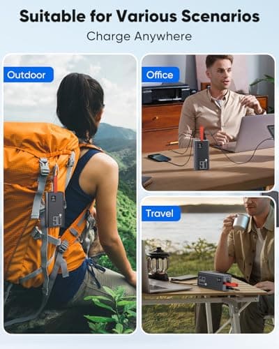 90000mAh High Capacity Power Bank, 30W Fast Charging Portable Charger PD&QC 3.0, 5 Output 2 Input Large Powerbank with LED Display USB C Battery Pack Charger Portable for Outdoor Camping Travel 8