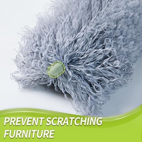 IVYROLL Cobweb Duster with Extension Pole, Spider Web Brush & Ceiling Cleaning Kit, 100" Microfiber Feather Duster Cleaner with Washable Head for Ceiling Fan, Furniture, Home 5