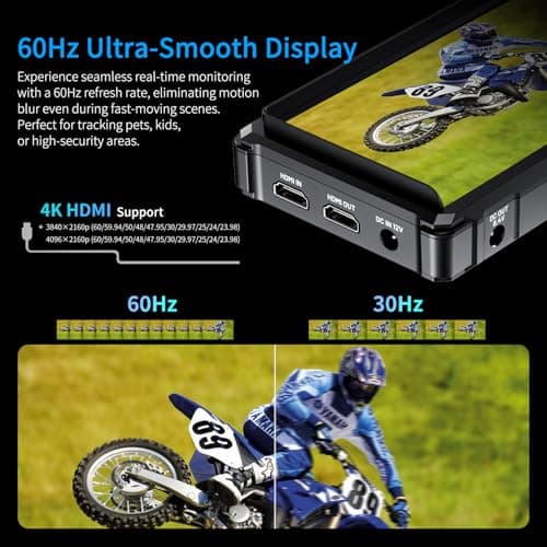 FEELWORLD FW568 PRO 6 Inch 1200nit High Bright Camera DSLR Field Monitor with F750 4400mAh Battery and Bag, Custom 3D LUT Camera Monitor 4K 60Hz HDMI in Out Waveform Monitoring Lightweight 6