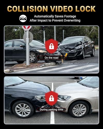 Juscar 2.5K+1080P Dual Dash Cam Front and Inside, WiFi & GPS Dash Camera for Cars with 32G Card, IR Night Vision, 3" IPS Screen, Inside Car Camera for Taxi Driver, Support 256GB Max, App Control 6