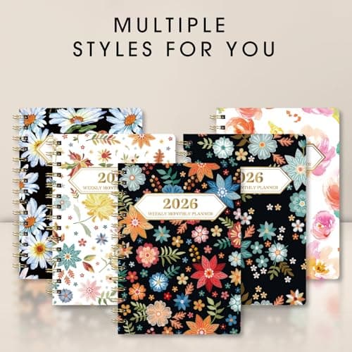 Ymumuda 2026 Planner, Daily Weekly and Monthly Planner，Jan 2026 - Dec 2026, 8.4" x 6.3", 2026 Calendar Planner Book with Tabs, Spiral Notebook with Inner Pocket for Office Home School Supplies 7