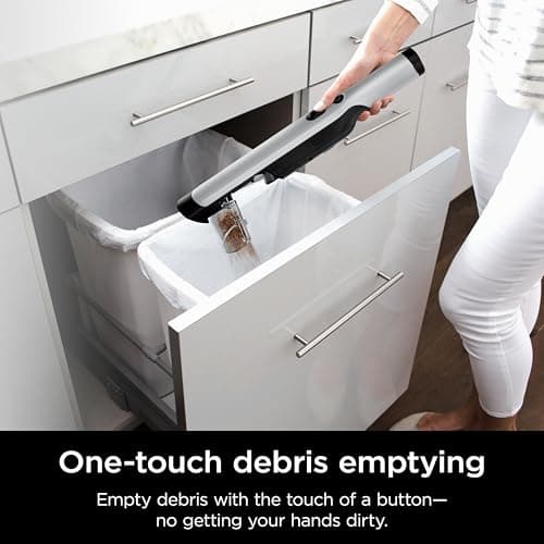 Shark WANDVAC Cordless Hand Vac, Lightweight, Versatile and Portable at 1.4 lbs., Powerful Suction, Charging Dock, One-Touch Empty, NEW Furfins Tool & Crevice Tool for Pet & Home, Gray, WV201WH 7