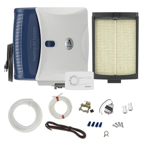 AprilAire 720MKZ Whole-House Fan-Powered Evaporative Humidifier – 21 GPD, Water Saving, Manual Control, Installation Kit, for up to 6,250 Sq. Ft., Part of the AprilAire Healthy Air System