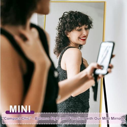 HIGREENA Full Length Mirror, 56"x20" Full Body Floor Mirror With Aluminum Alloy Frame, Free Standing or Hanging Against Wall, Gold 6