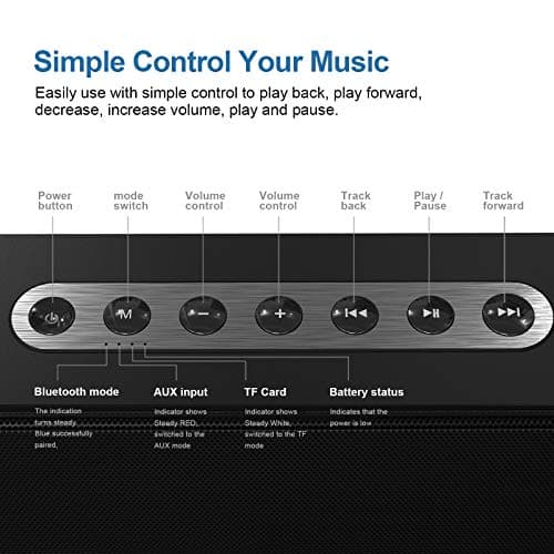 DOSS SoundBox XL Bluetooth Speaker with Subwoofer, 32W Loud Sound, Booming Bass, Dual DSP Technologies, 10H Playtime, TWS, 2.1 Audio Channel, Ideal Christmas & White Elephant Gift for Men, Women-Black 8