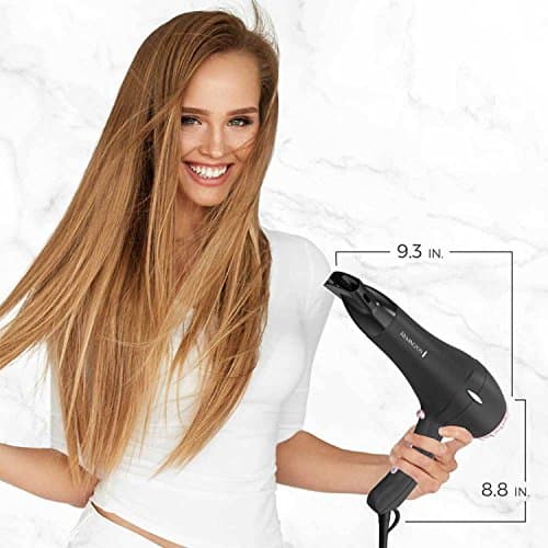 Remington Pro Pearl Ceramic Hair Dryer 1875W Fast Drying, Professional AC Motor, 3 Heat + 2 Speed Settings, Cool Shot, Diffuser & Concentrator Included 7