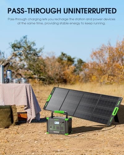 1000W Portable Power Station 999Wh, 110V Pure Sine Wave AC Outlet (2000W Peak), 60W PD USB-C & 10 Ports, Solar Generator for Home Backup, Outdoor Camping, RV, Emergency, Off-Grid Living 6