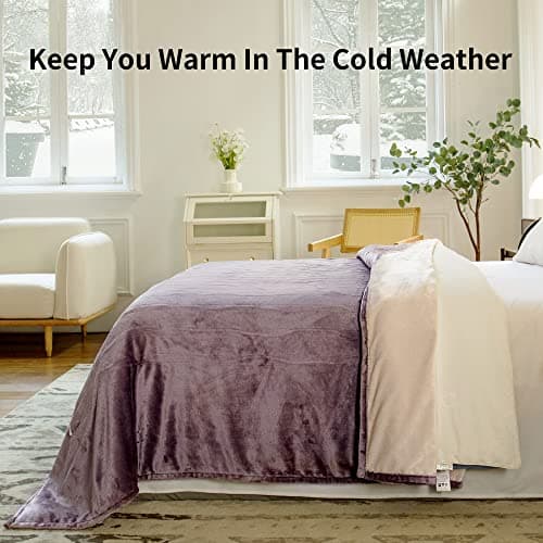 JET'S HOME Heated Blanket King 100"x90" - ETL&FCC Certified Electric Blanket Machine Washable Heating Blanket with 4 Heating Levels 10 Hours Auto-Off Overheating Protection (Purple) 6