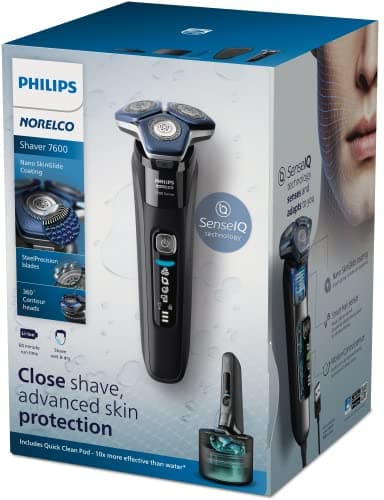 Philips Norelco Shaver 7600, Rechargeable Wet & Dry Electric Shaver with SenseIQ Technology, Quick Clean Pod, Travel Case & Pop-up Trimmer, S7886/84 14