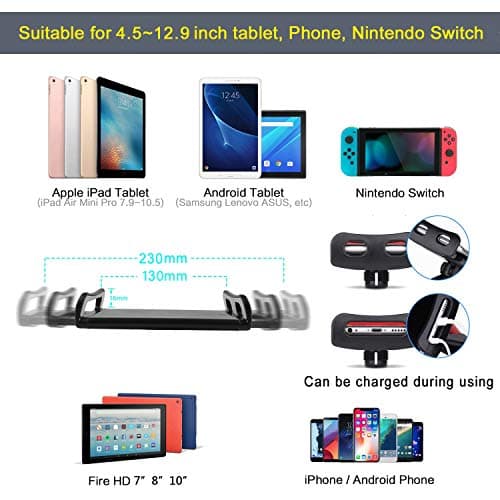 Tablet Stand Adjustable,Foldable Arm Stand for Bed,Aluminum Universal Flexible Tablet Holder with 360 Degree Rotation Compatible with iPad/iPhoneX/iPad Pro/N-Switch,or Other 4.5~12.9 Inches Devices 6