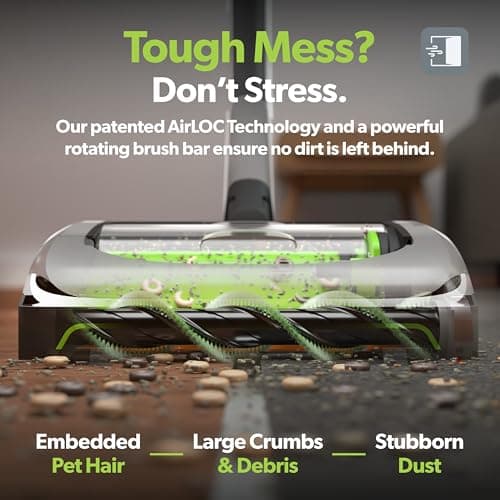 Gtech AirRAM MK2 Cordless Vacuum Cleaner with Powered Brush Head - Perfect for Carpet and Hardwood Floors - Rechargeable 22v Li-ion Battery - Lightweight (7 lbs.) 5