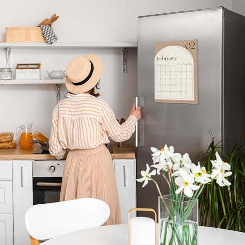 Aesthetic 2024 Magnetic Fridge Calendar - Runs from January 2024 Until July 2025 - The Perfect Monthly Refrigerator Calendar With Minimal Designs for Easy Organizing 4