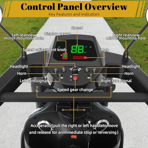 Ecomobi 16-32 Miles Long Range Heavy Duty Mobility Scooter for Adults & Seniors, 500/1000W & 400/500LBS Capacity Power Electric Wheelchair w/Off-Road Absorber,10/13" Tires, Windbreak Plate Design 5