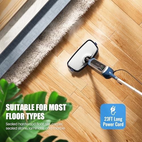 Sapodilla 12 in 1 Steam Mop, Detachable Handheld Steam Cleaner for Home, 23FT Cord, for Hardwood Floor Cleaning, Tile, Carpet, Furniture, Clothes, Windows, Blue 5