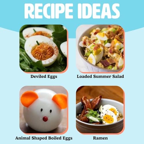 Tasty Mini Rapid Egg Cooker, 5-Egg Capacity for Perfect Hard Boiled Eggs or Omelets, Auto Shut Off, Aqua 7