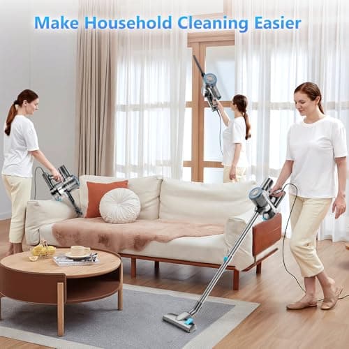 BLACKBARK Corded Stick Vacuum Cleaner, 25Kpa Powerful Stick Vacuum, 2 in 1 Vacuum Cleaners,1.2 L Dust Cup, Corded Handheld Vacuum Pet for Hair, Carpet, Hardfloor, Blue (Blue) 6