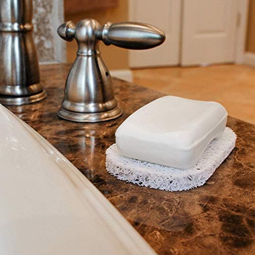 GUUKAR Bar Soap Dish Holder for Shower Bathroom Stainless Steel Rust Proof Self Draining with White Soap Saver Pad 6