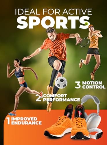 Running Athletic Shoe Insoles Men Women - Sport Insole - Shock Absorption Inserts - Walking Hiking Hockey Tennis Basketball - Orthotic Comfort Cushions Inserts Sneakers 2