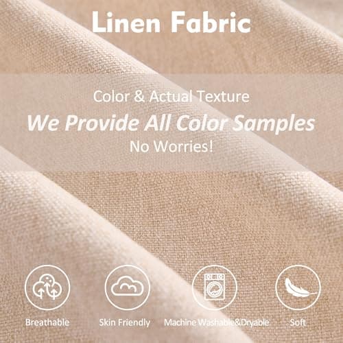 GOSUHI 108" U Shaped Couch, Modular Sectional Sofa, 3-Seater Comfy Cloud Couch, Set of Modular Pieces with Movable Ottoman, Deep Seat Couches for Living Room, Linen, Beige 6