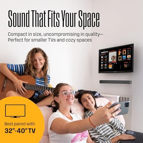 Westinghouse Sound Bar for Smart TV, 2.0 Compact Soundbar with Dolby Atmos and Digital Plus, 120W Surround Sound System for TV, Home Theater Audio, eArc, HDMI, Bluetooth, Roku TV Ready 6