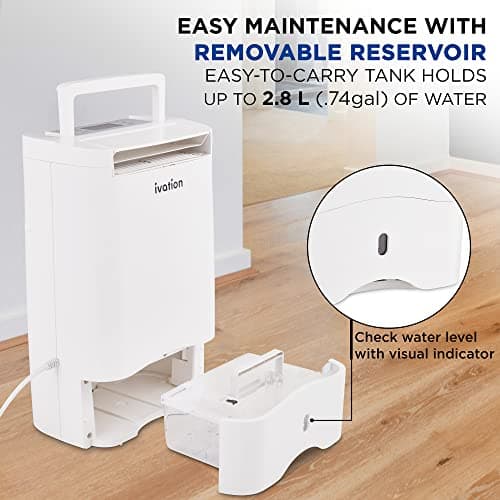 Ivation Smart WIFI Dehumidifier, Compact 19-Pint Desiccant Home Dehumidifier with Drain Hose & Smartphone Control | Ideal for Basement, Bathroom, RV, Office, Kitchen & Small Spaces Up to 410 Sq/Ft 8