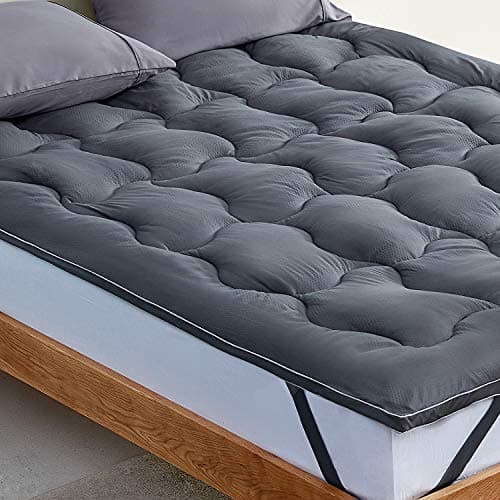 SLEEP ZONE Twin Mattress Topper Cooling Mattress Pad Cover Fluffy Down Alternative Bed Topper 8-21 Inch Deep Pocket, Twin