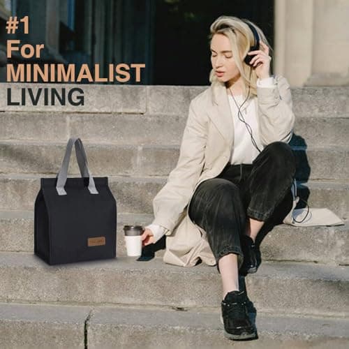 TELLUMO Lunch bag, Insulated Lunch Bag for Women Men Large Lunch Box Container Reusable Leakproof Tote for Office, Work, School, Beach or Travel (Dark) 6