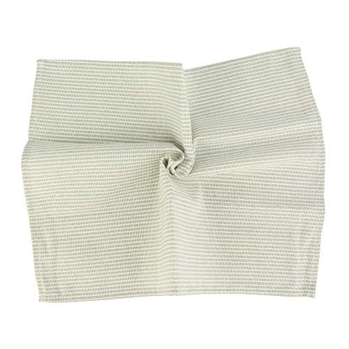 INFEI Narrow Striped Cotton Linen Blended Dinner Cloth Napkins - Set of 12 (40 x 30 cm) - for Events & Home Use (Green) 6