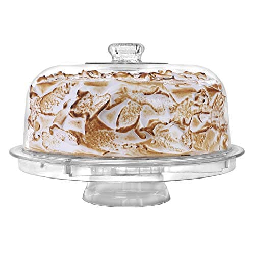Cake Stand with Dome Cover, 6-in-1 Multi-Purpose Use, Cake Stand with Lid, Serving Platter, Punch Bowl, Desert Platter and More, BPA Free 9
