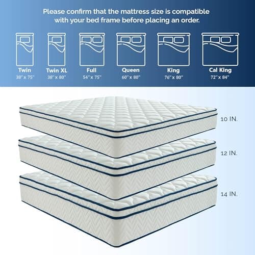 Full Size Mattress, 12 Inch Hybrid Mattress in a Box, Memory Foam Individually Wrapped Pocket Coils Innerspring Pressure Relief, Medium Firm - CertiPUR-US Certified, Fiberglass-Free, 54x75 Inches 5