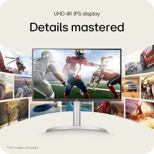LG 27UP850K-W 27-inch Ultrafine 4K UHD (3840 x 2160) IPS Computer Monitor, 60Hz, 5ms, DisplayHDR 400, Built-in Speaker, HDMI, DisplayPort, USB Type-C 90W PD, Tilt/Height/Pivot Adjustable Stand, White 5