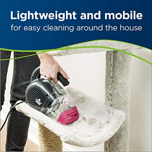 Bissell Pet Eraser Corded Hand Vac, Pink Pet Hair Corded (33A1C), Black/Pink 5