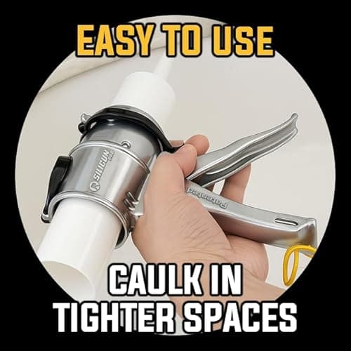 SILIGUN™ PRO Compact 24:1 Caulking Gun - No Drip Caulk Gun - Patent Design - Lightweight Aluminum Frame - Works with all 10 oz Tubes (SILIGUN PRO) 5