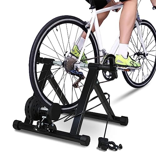 HCY Bike Stand Bike Trainer Stand for Indoor Riding Stationary Exercise for Road & Mountain Bikes with 5 Variable Speed Level