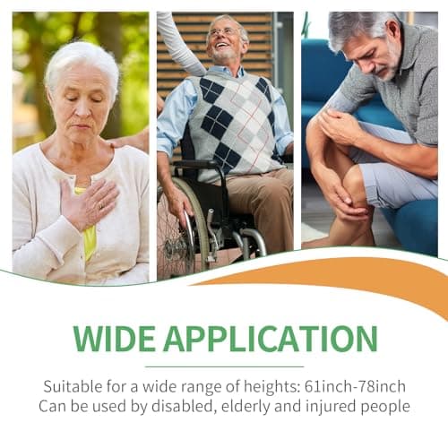 Forearm Crutches for Adults(1 Pair), Adjustable Arm Crutches, Aluminum Crutches for Walking, Folding Forearm Crutches, Non-Slip Crutches for Adults, Lightweight, Detachable, Portable, for Leg Support 7