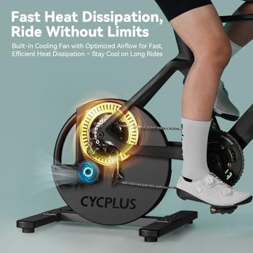 CYCPLUS R200 Smart Indoor Bike Trainer, 2200W Brushless Motor, 19% Gradient Simulator, BLE & ANT+ Dual Mode, Virtual Shifting, Uphill/Downhill Simulation, Super Silence for Realistic Indoor Cycling 6