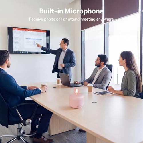 Bobtot Portable Bluetooth Speakers with Strap Easy to Carry, Wireless IPX5 Waterproof Mini Speaker with Loud Stereo Sound, 20 Hours Playtime, Rechargeable Battery, Built-in Microphone, Pink 7