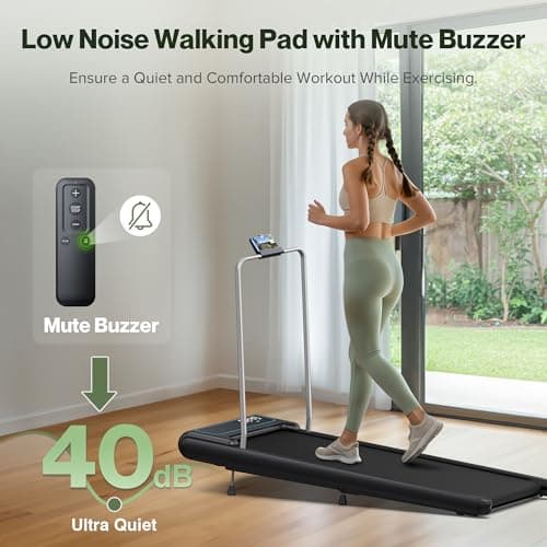 COZYINN Under Desk Walking Pad Treadmill: [Voice Control] 2 in 1 Incline Folding Treadmill Works with KINOMAP WELLFIT APP for Home Office - 2.5HP Quiet Treadmills with 265Lbs Capacity 7