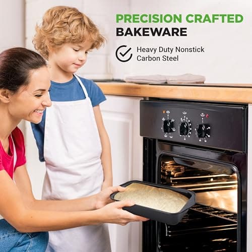 NutriChef Loaf Pans Set of 4 | Non-Stick Premium Bread Pans Quick & Even Heat Distribution | Oven Safe To 450 F | No PFOA, PFOS & PTFEs | Food Grade Carbon Steel | 11.61 x 5.98 x 2.56 Inches (Black) 5
