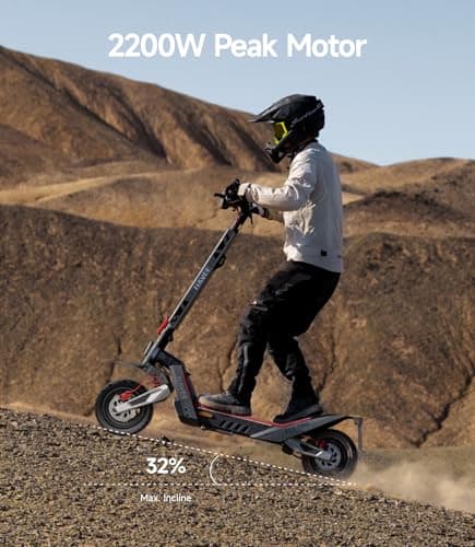 NAVEE XT5 Pro Electric Scooter, 30 mph Speed, 46.6 Miles Range, 2200W 2000W 1200W 1000W Motor, Dual Damping Arm Suspension & Disc Brake, Fast Charging, Adults Teens, 12" Off-Road Tires, Heavy Duty 6