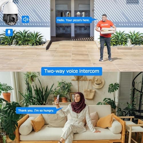 5MP 25X optical 5.3-130mm Auto Tracking outdoor PTZ Camera PoE IP wired Human Vehicle Detect Security Camera with 320ft IR,Floodlight color Night View,2-Way Audio alarm,for NVR, Mobile App,360 Pan 6