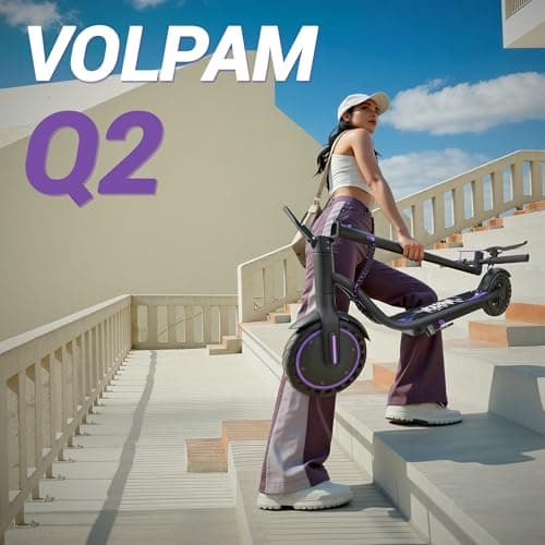VOLPAM Electric Scooter for Adults, Max Speed 19/21MPH, Up to 17-28 Miles Range, 500W/350W/250W Motor Adult E-Scooter, Foldable Scooter with Dual Braking, Smart APP 8